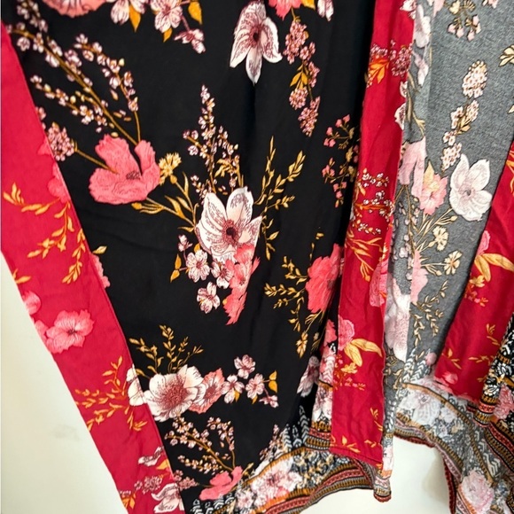 Knox Rose Romantic Boho Witchy Floral Duster Kimono Cover UP SZ XL/XXL - Picture 7 of 16